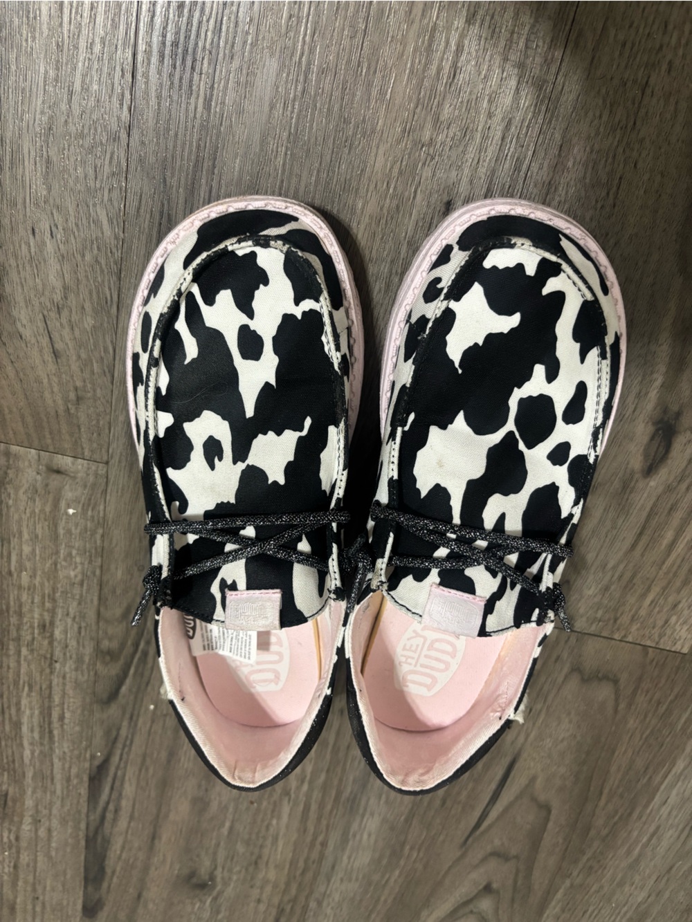 Women cow print hey dudes
